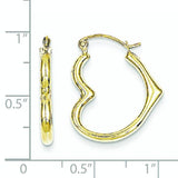 10K Hollow Heart Shape Hollow Hoop Earrings from Miles Beamon Jewelry - Miles Beamon Jewelry
