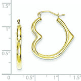 10K Hollow Heart Shape Hoop Earrings from Miles Beamon Jewelry - Miles Beamon Jewelry