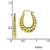 10K Twisted Hoop Earrings from Miles Beamon Jewelry - Miles Beamon Jewelry