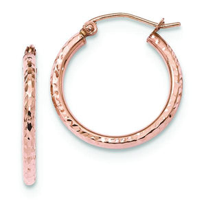 10K Rose Gold Hoop Earrings from Miles Beamon Jewelry - Miles Beamon Jewelry