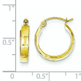 10K Yellow Gold Square Tube Hoop Earrings from Miles Beamon Jewelry - Miles Beamon Jewelry