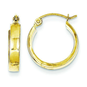 10K Yellow Gold Square Tube Hoop Earrings from Miles Beamon Jewelry - Miles Beamon Jewelry