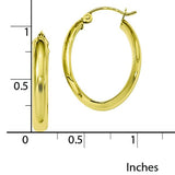 10K Oval Hoop Earrings from Miles Beamon Jewelry - Miles Beamon Jewelry