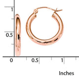 10K Rose Gold Hoop Earrings from Miles Beamon Jewelry - Miles Beamon Jewelry