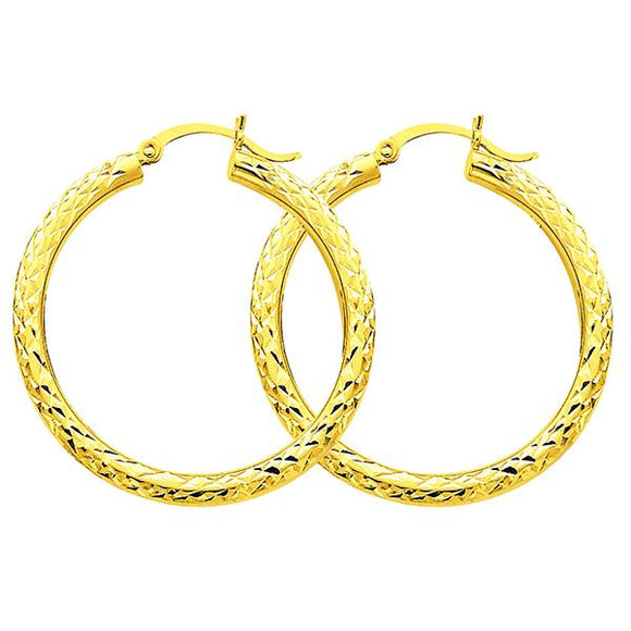 10K Yellow Gold Hoop Earrings
