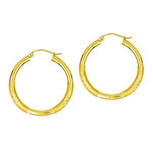 10K Yellow Gold Hoop Earrings 