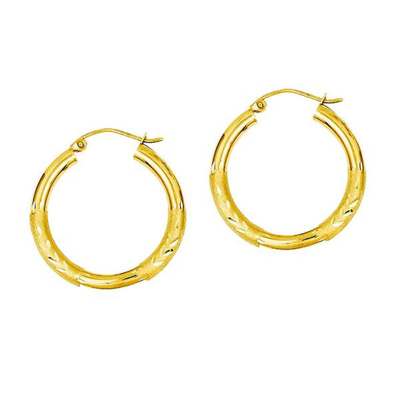 10K Yellow Gold Hoop Earrings 