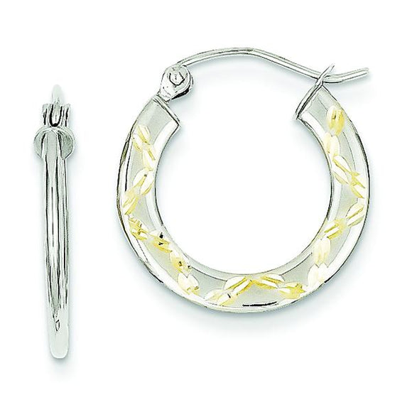 10K White Gold Hoop Earrings from Miles Beamon Jewelry - Miles Beamon Jewelry