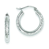 10K White Gold Hoop Earrings from Miles Beamon Jewelry - Miles Beamon Jewelry