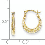 10K Yellow Gold Scalloped Hoop Earrings from Miles Beamon Jewelry - Miles Beamon Jewelry