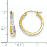 10K Yellow Gold Wavy Hoop Earrings from Miles Beamon Jewelry - Miles Beamon Jewelry