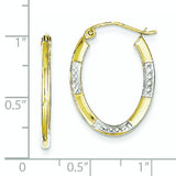 10K  Yellow Gold Oval Hoop Earrings from Miles Beamon Jewelry - Miles Beamon Jewelry