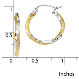 10K Yellow Gold Twisted Hoop Earrings from Miles Beamon Jewelry - Miles Beamon Jewelry