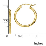 10K Yellow Gold Tube Hoop Earrings from Miles Beamon Jewelry - Miles Beamon Jewelry