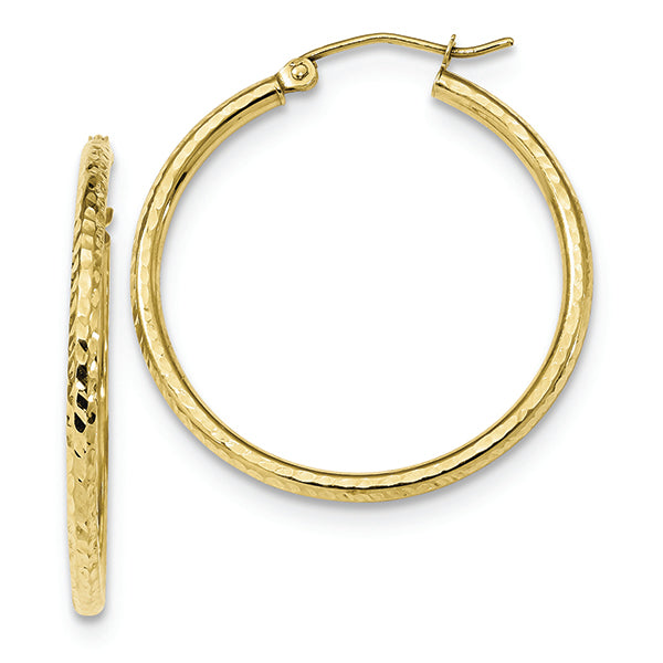 10K Yellow Gold Tube Hoop Earrings– MBJ Consignment & Company