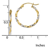 10K Yellow Gold Twisted Hoop Earrings from Miles Beamon Jewelry - Miles Beamon Jewelry