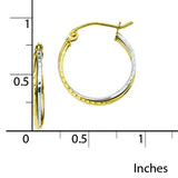 10K Two-Tone Gold Twisted Hoop Earrings from Miles Beamon Jewelry - Miles Beamon Jewelry