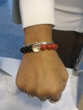 Black And Red "Comforter Fit" Stretch Bracelet from Miles Beamon Jewelry - Miles Beamon Jewelry