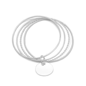 Bangle With Oval Tag from Miles Beamon Jewelry - Miles Beamon Jewelry
