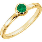 Sterling Silver Imitation Emerald Bezel Ring from Miles Beamon Jewelry - Miles Beamon Jewelry