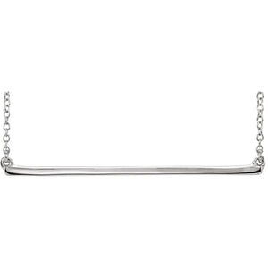 Sterling Silver Straight Bar Necklace from Miles Beamon Jewelry - Miles Beamon Jewelry