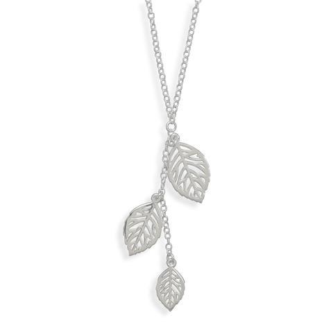 Necklace With Three Leaf Drop from Miles Beamon Jewelry - Miles Beamon Jewelry