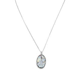 Oval Roman Glass With Wire Design Necklace from Miles Beamon Jewelry - Miles Beamon Jewelry