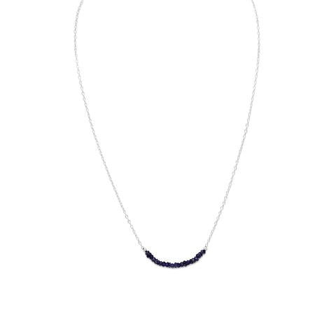 Faceted Iolite Bead Necklace 