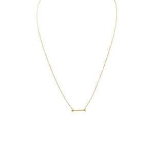 14 Karat Gold Plated Arrow Design Necklace 