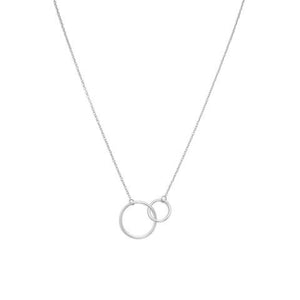 Rhodium Plated Circle Link Necklace from Miles Beamon Jewelry - Miles Beamon Jewelry