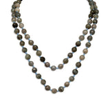 38" Endless Knotted Labraorite Necklace from Miles Beamon Jewelry - Miles Beamon Jewelry
