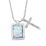 Roman Glass And Cross Charm Necklace from Miles Beamon Jewelry - Miles Beamon Jewelry