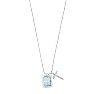 Roman Glass And Cross Charm Necklace from Miles Beamon Jewelry - Miles Beamon Jewelry