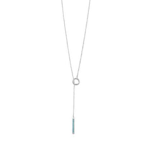 Nano Turquoise Cubic Zirconia Drop Necklcae from Miles Beamon Jewelry - Miles Beamon Jewelry
