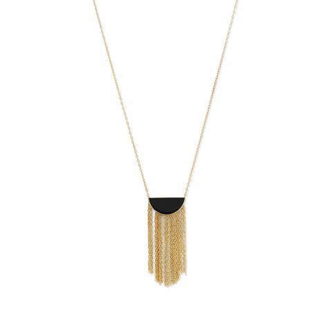 14 Karat Gold Plated Black Onyx Necklace from Miles Beamon Jewelry - Miles Beamon Jewelry
