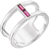 Sterling Silver Ruby Baguette Ring from Miles Beamon Jewelry - Miles Beamon Jewelry