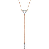14K White Diamond Triangle & Bar Y Necklace from Miles Beamon Jewelry - Miles Beamon Jewelry