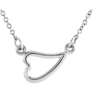 Sterling Silver " Heart"  Adjustable Necklace from Miles Beamon Jewelry - Miles Beamon Jewelry