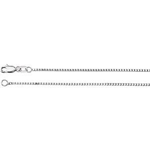14K Yellow/White Gold and Sterling Silver 1mm Box Chain 