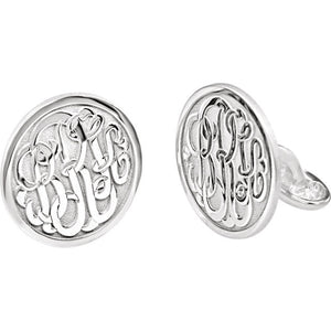 Sterling Silver Momogram Cuff Links from Miles Beamon Jewelry - Miles Beamon Jewelry
