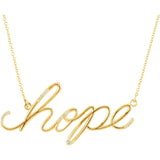 14K Yellow Gold Diamond "Hope" Necklace 