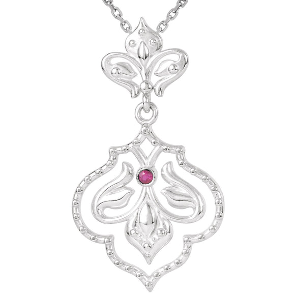 Sterling Silver Ruby Necklace from Miles Beamon Jewelry - Miles Beamon Jewelry