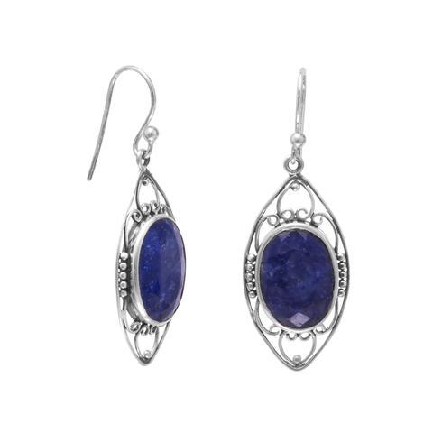 Polished Corundum French Wire Earrings from Miles Beamon Jewelry - Miles Beamon Jewelry