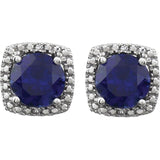 Sterling Silver  Blue Sapphire Earrings from Miles Beamon Jewelry - Miles Beamon Jewelry