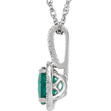 Sterling Silver Lab-Grown Emerald Necklace from Miles Beamon Jewelry - Miles Beamon Jewelry