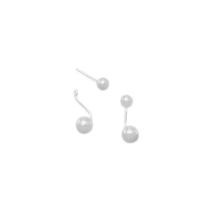 Two Bead Front Back Earrings from Miles Beamon Jewelry - Miles Beamon Jewelry