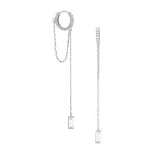 Cubic Zirconia Hoop Earrings from Miles Beamon Jewelry - Miles Beamon Jewelry