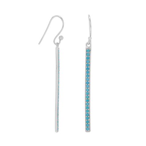 Sterling Silver Nano Turquoise Bar Earrings from Miles Beamon Jewelry - Miles Beamon Jewelry
