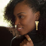 14 Karat Gold Plated Plate Earrings from Miles Beamon Jewelry - Miles Beamon Jewelry