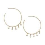 14 Karat Gold Plated Cubic Zirconia Hoop Earrings from Miles Beamon Jewelry - Miles Beamon Jewelry
